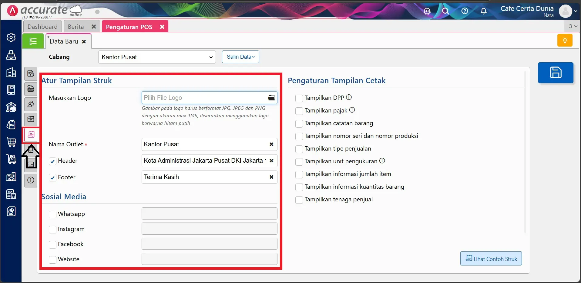 membuat design struk
